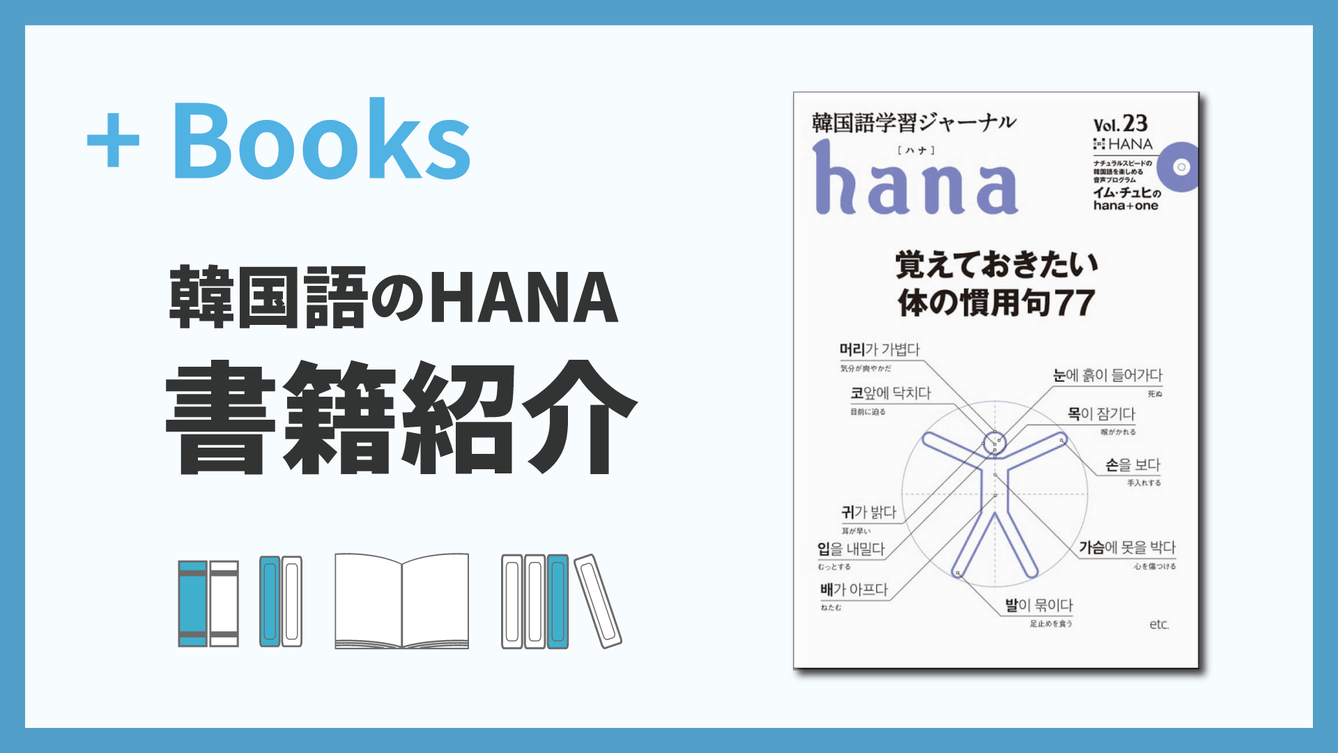 韓国語学習ジャーナルhana Vol. 23「覚えておきたい体の慣用句77」