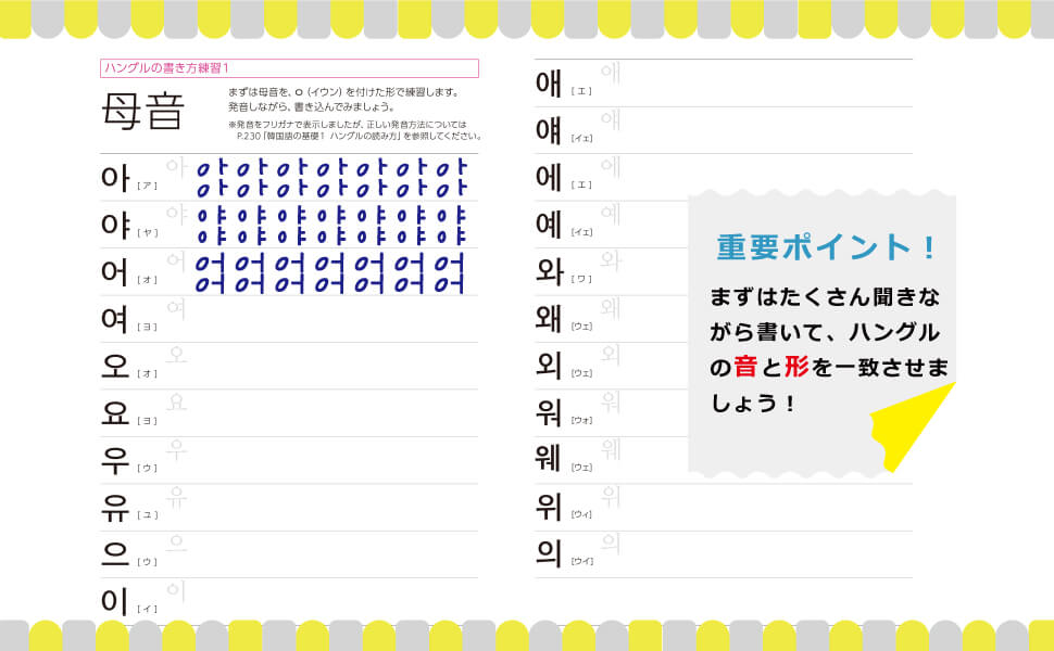 書いて覚える韓国単語 入門編