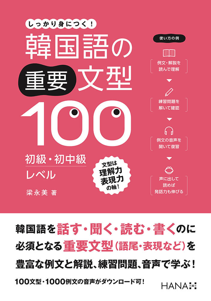 韓国語の重要文型100 初級・初中級レベル